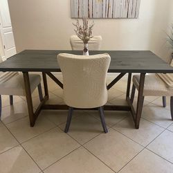 Dining table set with 4 chairs