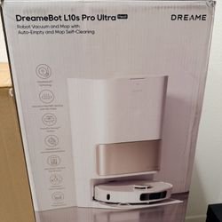 Brand New Sealed DREAME L10s Pro Ultra Heat Robot Vacuum and Mop Combo, Mop Extend, 7000Pa Suction, Auto Robot Care and Maintenance, 136°F Hot Water M