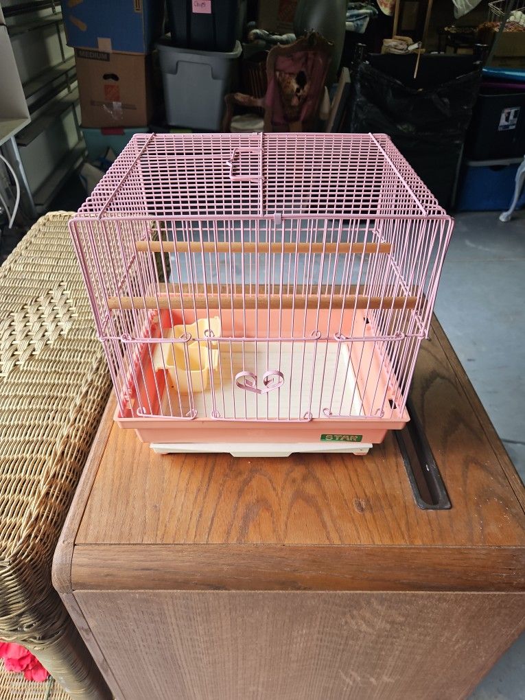 Vintage Pink Bird Cage