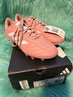 NIB adidas Goletto IX Pink Women’s Soccer Cleats with With Stripes size 8.