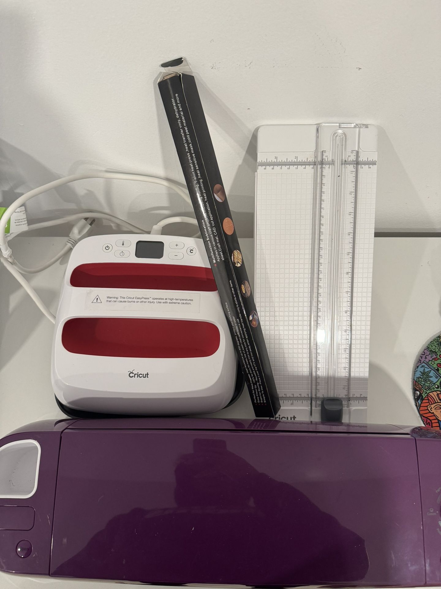 Cricut Explorer Air And Cricut Heat Press With Vinyl Cutter