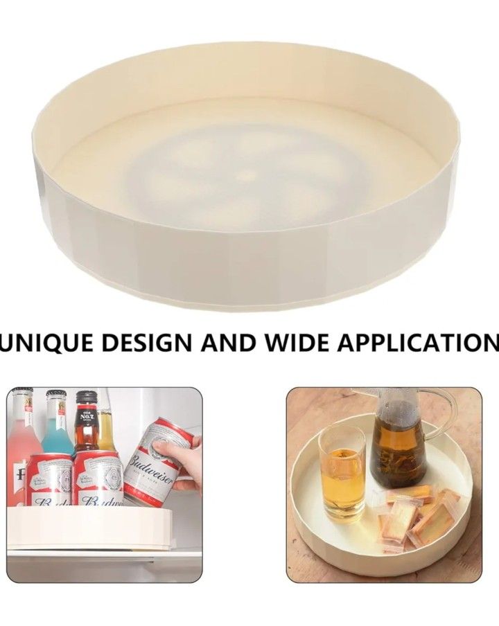 Moving sale! Cabinet Spice Rack Rotating Plastic Non-slip Seasoning Storage Rack Kitchen Organizer