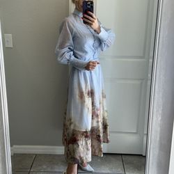 Luminosity Blouse with skirt, floral Print 