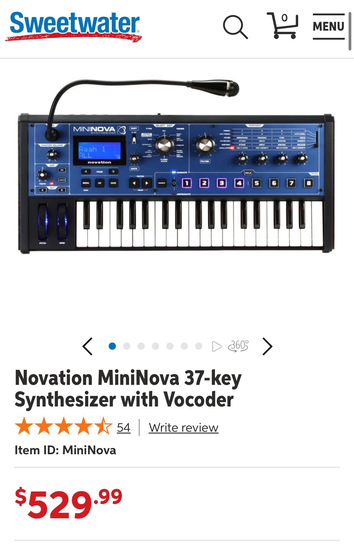 Novation Mini Nova - synthesizer and vocoder