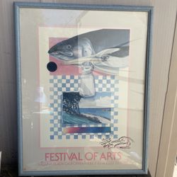 Vintage Laguna Arts festival Poster Signed!