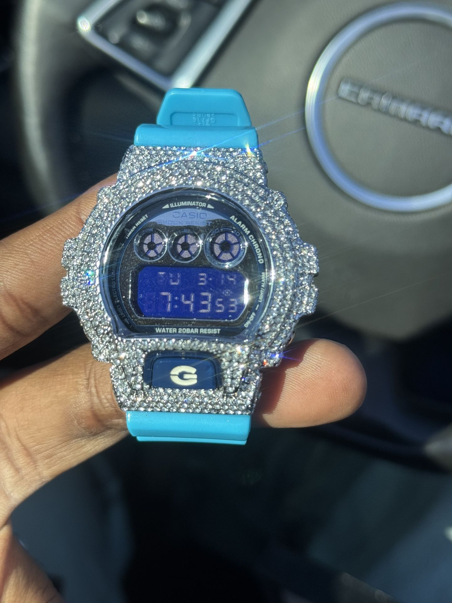 Iced Out G-Shock Blue