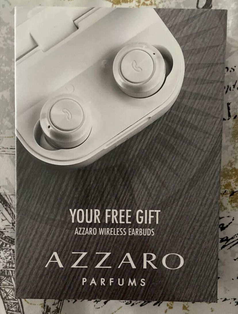 AZZARO PARFUMS Wireless EarBuds in Ear Headphones New Sealed box
