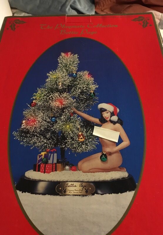 Playboy Collection Bettie Page Trimming Christmas Tree Vic S 1954 Magazine Picture Into A Lighted Statue For Sale In Dania Beach Fl Offerup
