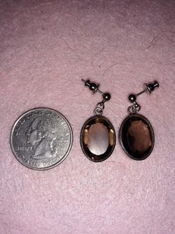 Smokey Topaz earrings