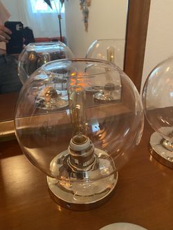 west elm ceiling light fixture with glass shade $25/1 or $40/2