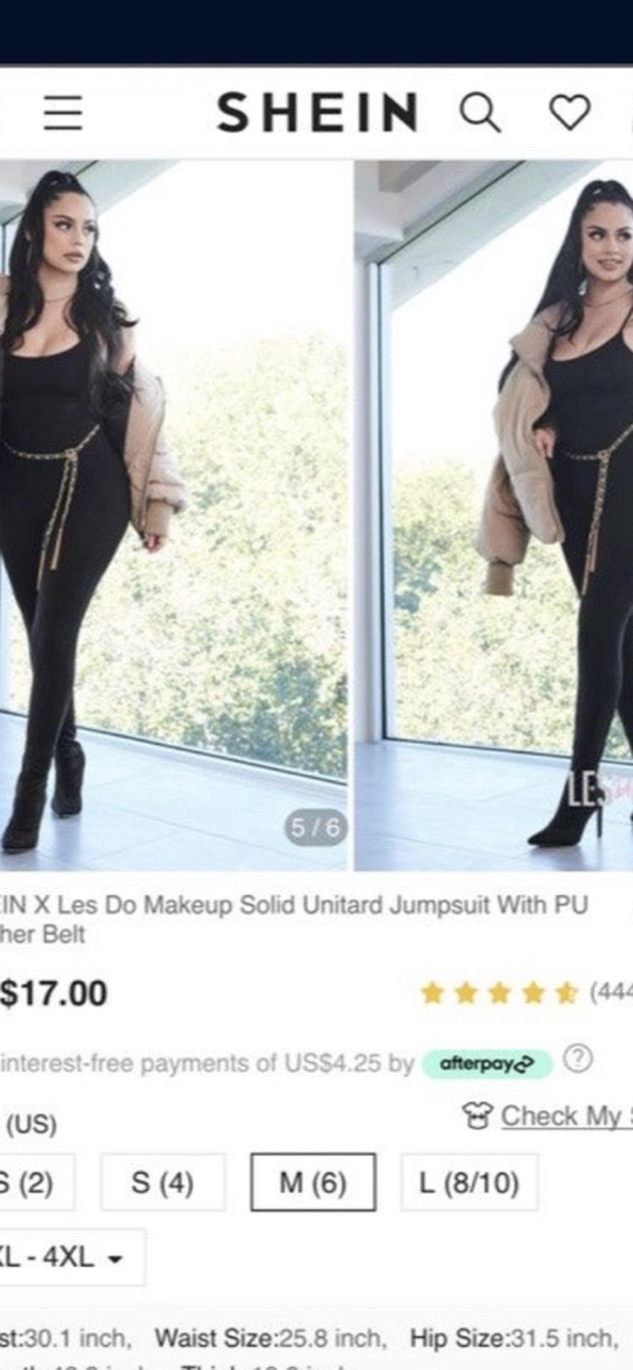 SHEIN X Les Do Makeup Solid Unitard Jumpsuit With PU Leather Belt