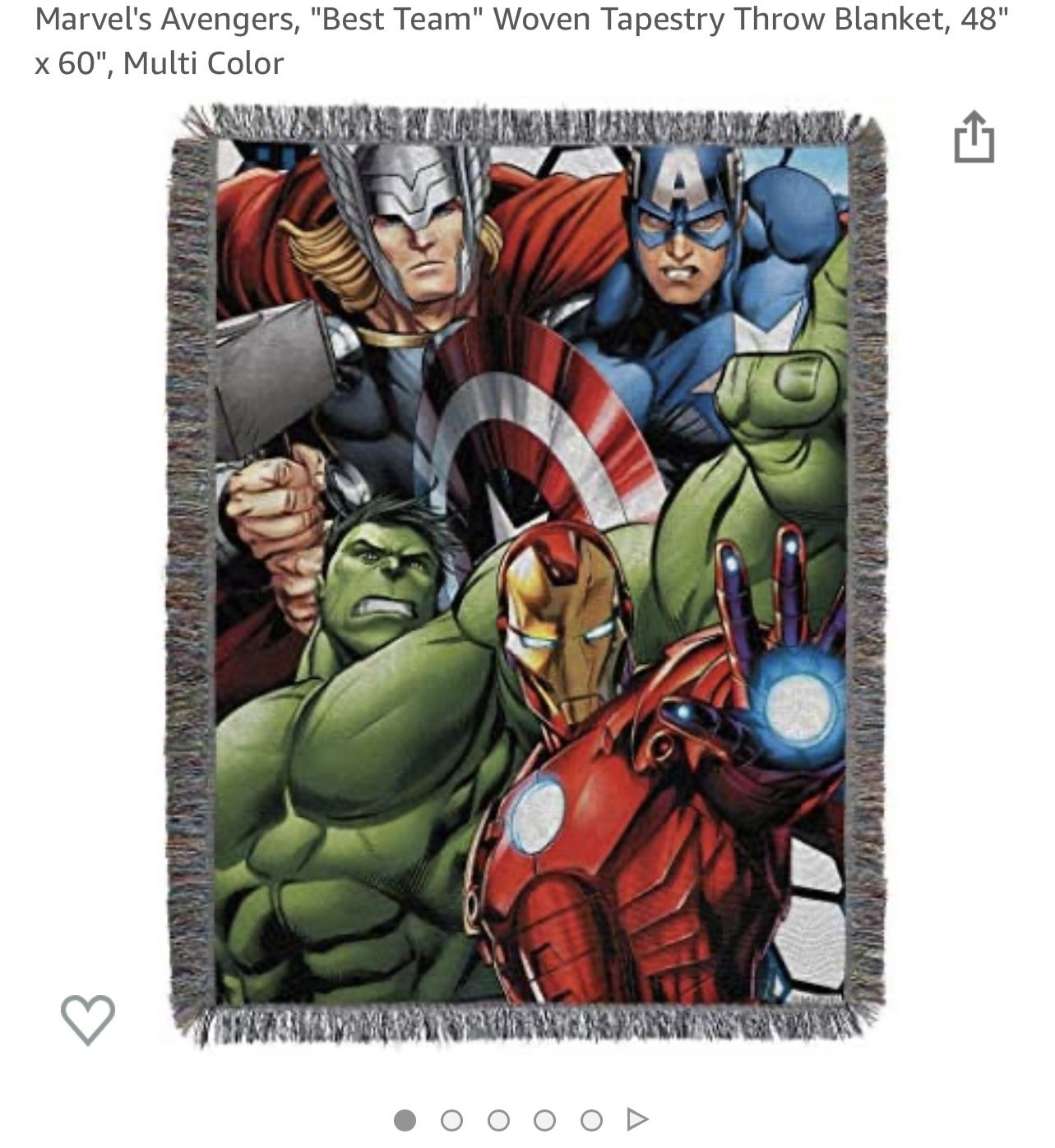 Marvel Avengers throw blanket