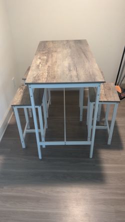 Streamdale white oak table .
