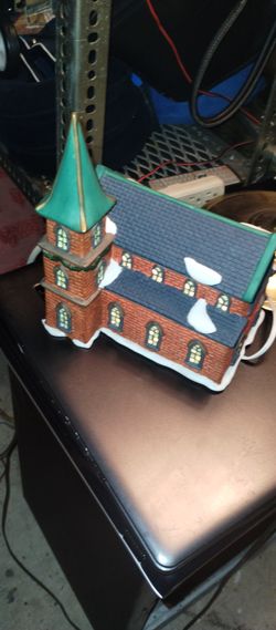 Christmas Church With Lights 