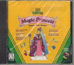 Crayola Magic Princess Paper Doll Maker CD-ROM 1997 IBM Factory Sealed RARE