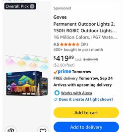 Brand new Govee Permanent Outdoor Lights Elite