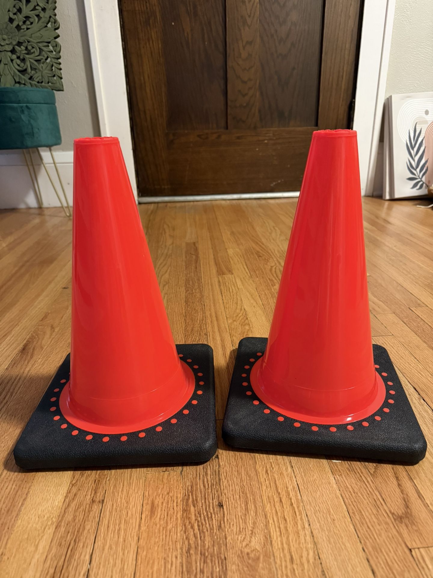 2 Small Traffic Cones