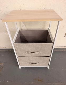 2-Drawer Fabric Storage Nightstand / Organizer