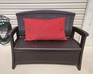 47" W x 17" seat height - Storage bench