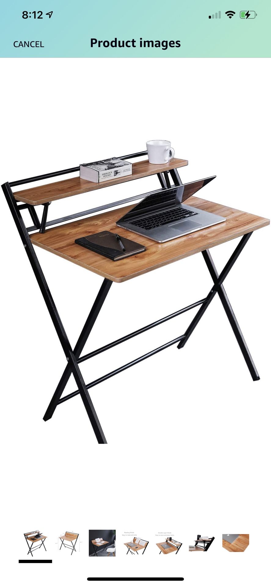 Folding Oak Finish Desk