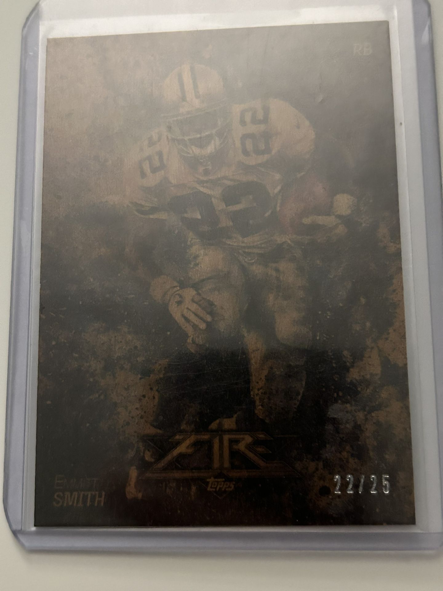 2014 Topps Fire Emmitt Smith Jersey number #22/25