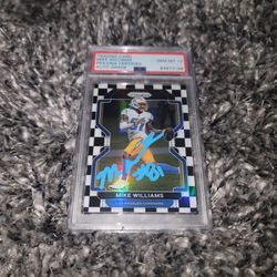 Mike Williams Signed 2021 Panini Prizm Black & White Checkered SSP #167 PSA GEM MT 10 AUTO