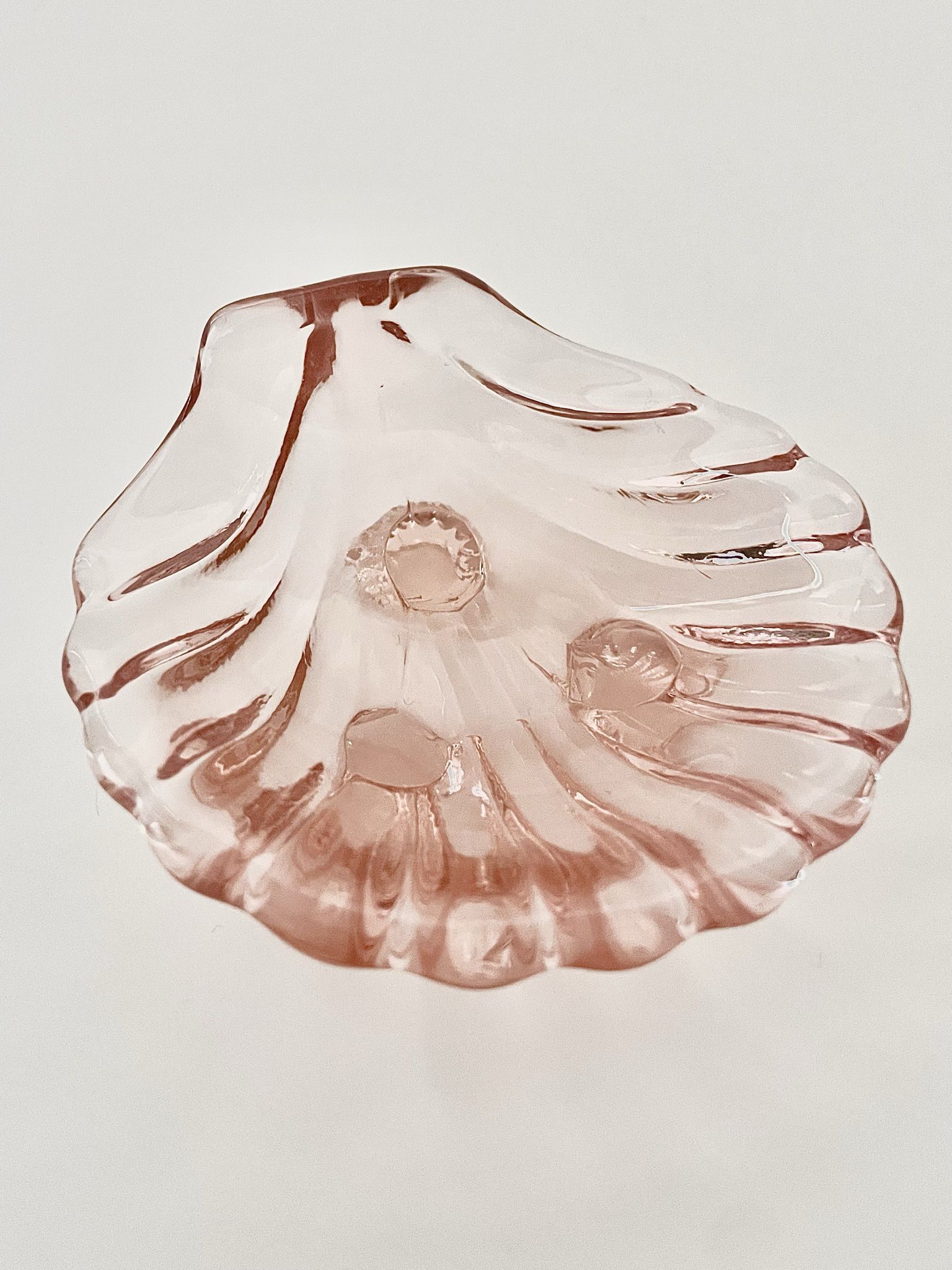 Vintage Cambridge Glass Footed Shell Dish