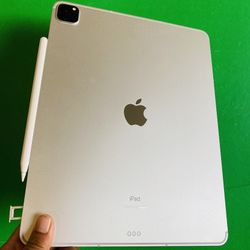 256GB Apple IPad Pro 12.9” 5th Generation ( M1 chip / XDR display / 2021) WiFi + cellular (5G/Unlocked) with keyboard, pen & Accessories