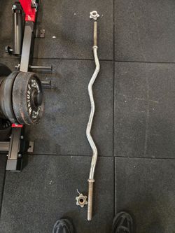 Chrome EZ Curl Bar with Collars