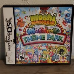 Moshi Monsters Moshlings Theme Park Nintendo DS Video Game! Excellent Condition!