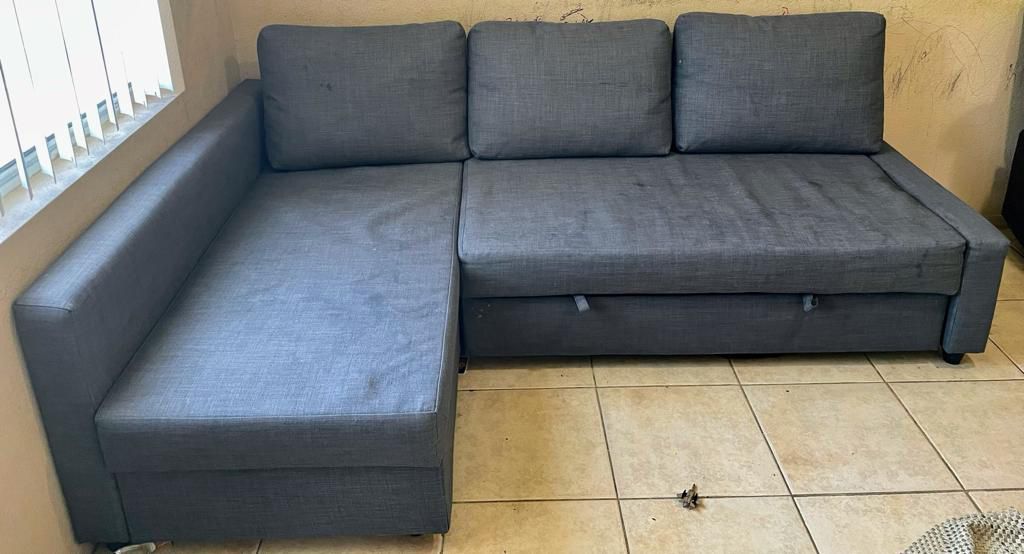 IKEA Sofa With Queen Bed Convertible Option And Storage Space