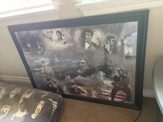 Large Scarface Collage Framed Art Print signed by Artist