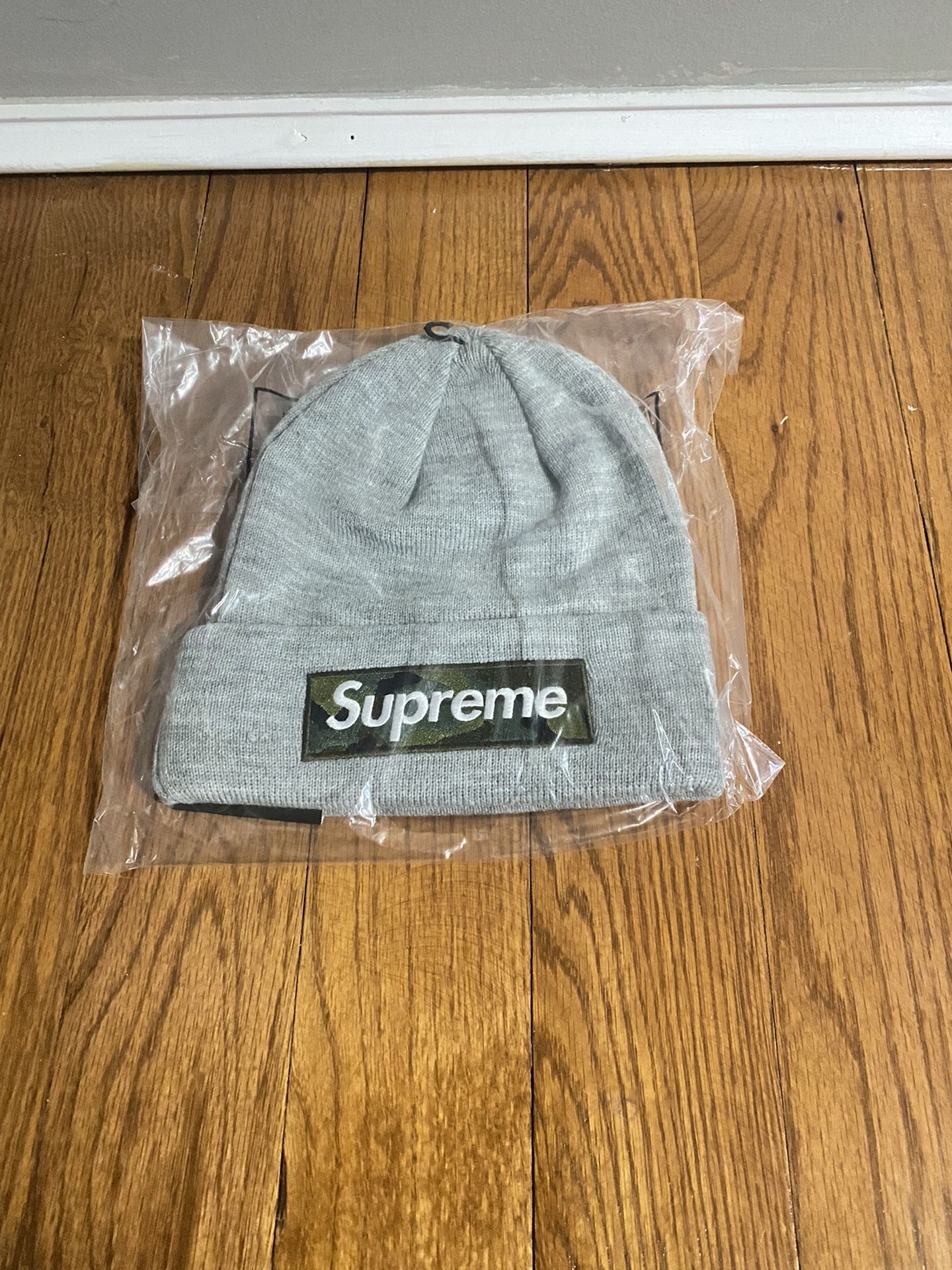 Supreme Box Logo Beanie Camo Grey Brand New!