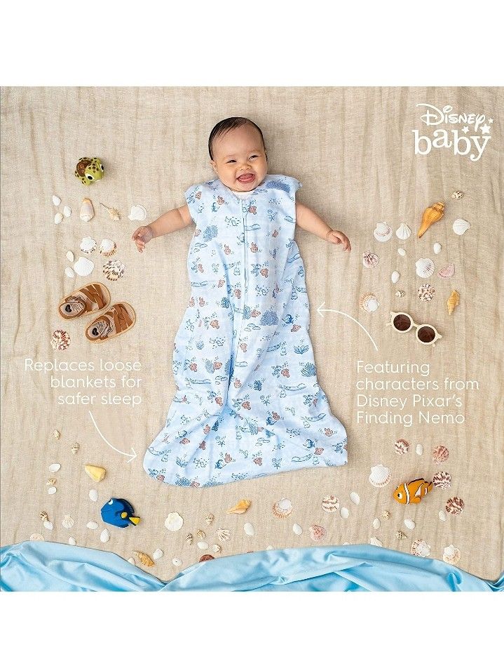 HALO Disney Baby Finding Nemo Sleepsack 100% Cotton Wearable Blanket, TOG 0.5, Great Barrier Reef, Medium, 6-12 Months