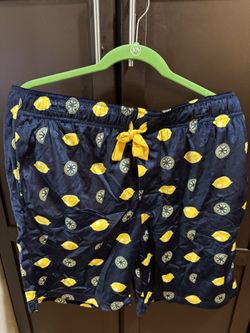 New Izod Sleepwear Lemon Print Large Shorts