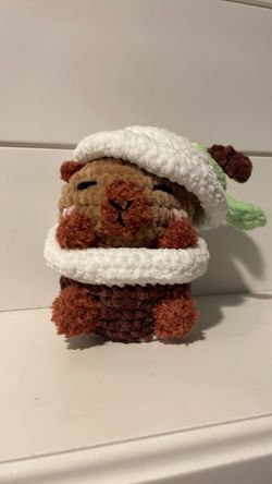 Handmade Crochet Capybara Plush in a Coffee/Tea cup