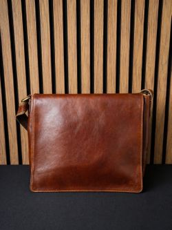 Italian leather laptop bag
