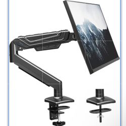 BONTEC Monitor Arm for 15–38 Inch Screens, Ergonomic Gas Spring Single Monitor Mount, Full Motion Desk Stand with Tilt Swivel Rotation, VESA 75x75mm 1