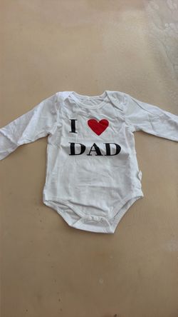 12M I Love Dad Baby Bodysuit Long Sleeve