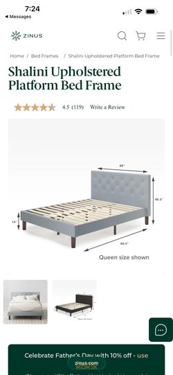 Used queen mattress with frame