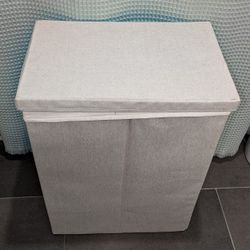 LARGE Laundry Hamper Bin w/ Canvas Liner Bag