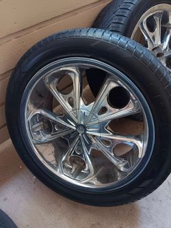 22 Inch Wheels and good tires. 6 lugs universal