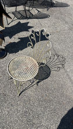 Antique metal chair