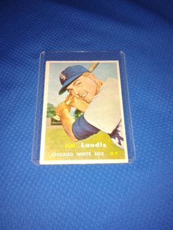 Rare Vintage Old 1957 Jim Landis Baseball Card - Topps #375 - in very good condition