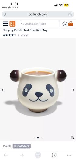Cute Sleeping Panda Heat Reactive Cup Mug