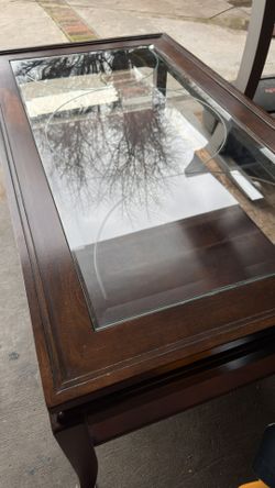Brown Glass Top Coffee Table