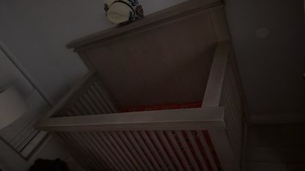 White Wood Baby Crib