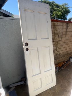 6-Panel Interior Door with Knob Hardware
