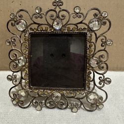 Picture Frame Bejeweled Or Rhinestone Embellished Metal