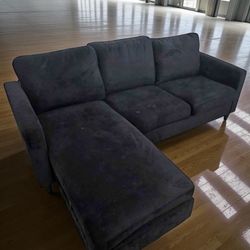 Black Sectional Couch + FREE TRANSPORT included 